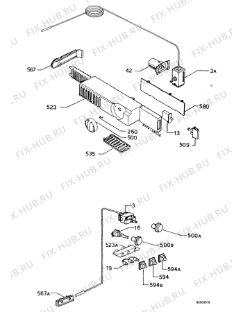 Взрыв-схема холодильника Alno AZE8129IW - Схема узла Thermostat