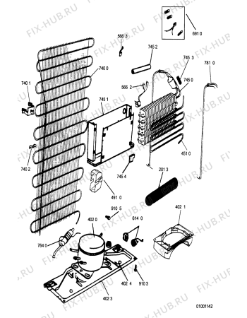 Схема №1 RBF 37/I с изображением Нагревательный элемент для холодильника Whirlpool 481251158012
