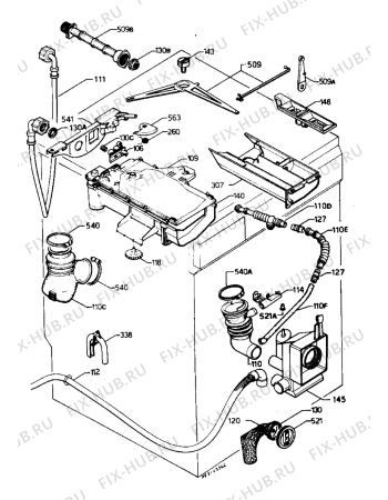 Взрыв-схема стиральной машины Zanussi ZF1045CJ - Схема узла Water equipment