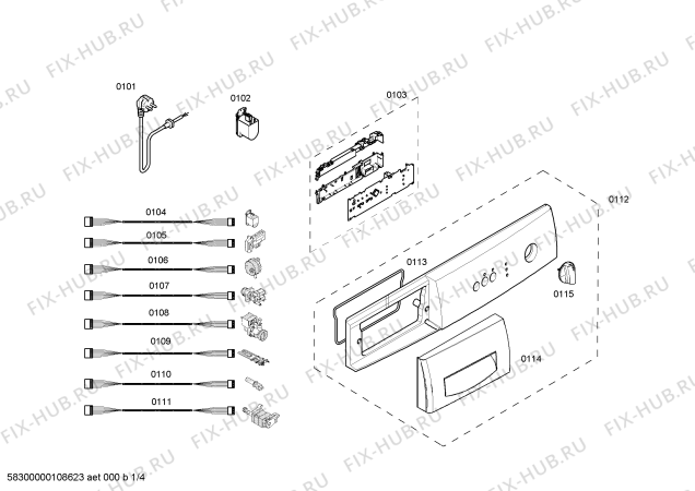 Схема №2 WAA24165NN 1200 Classixx 5 с изображением Панель управления для стиралки Bosch 00445278