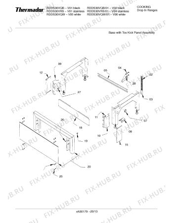 Схема №3 RDDS30VRS с изображением Панель для духового шкафа Bosch 00368671