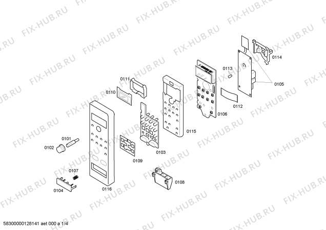 Схема №1 HF26566 с изображением Набор кнопок для микроволновой печи Siemens 00187235