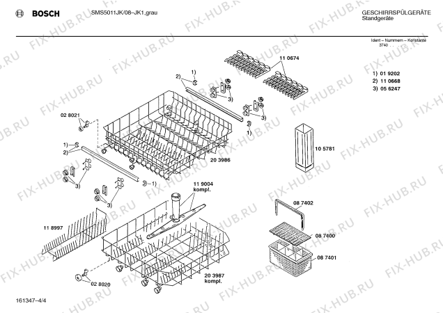 Схема №1 SMS5011JJ SMS5011 с изображением Панель для посудомойки Bosch 00282876