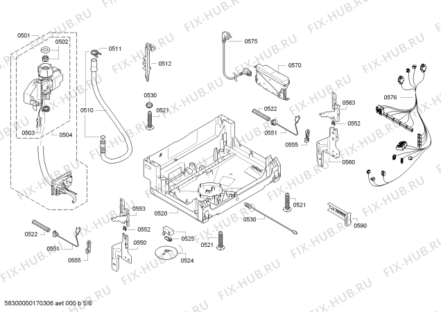 Схема №2 S42N53N1EU с изображением Силовой модуль запрограммированный для посудомойки Bosch 00751294