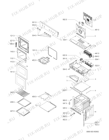 Схема №1 OBU205S OBU 205 S 300 150 38 с изображением Панель для плиты (духовки) Whirlpool 481245319377