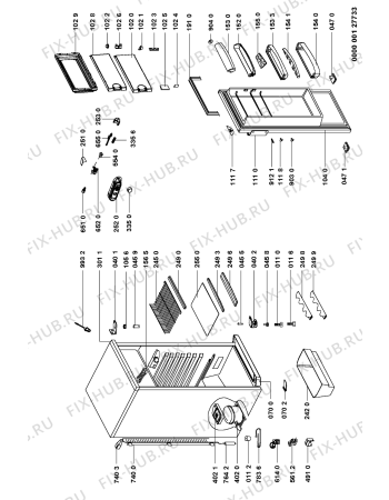 Схема №1 ART 5880/G с изображением Корпусная деталь для холодильной камеры Whirlpool 481245228203