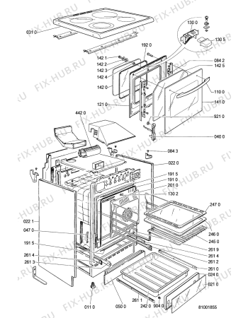 Схема №1 ACM 398 N с изображением Втулка для плиты (духовки) Whirlpool 481944239433