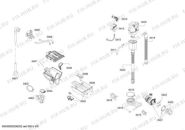 Взрыв-схема стиральной машины Siemens WM14P2642W, iQ300 - Схема узла 04