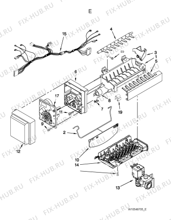 Схема №2 5MFX257AA с изображением Запчасть для холодильной камеры Whirlpool 482000010731