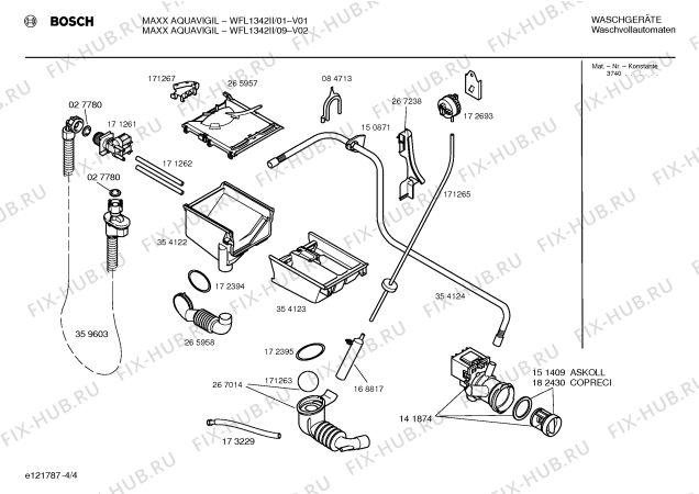 Взрыв-схема стиральной машины Bosch WFL1342II MAXX AQUAVIGIL - Схема узла 04