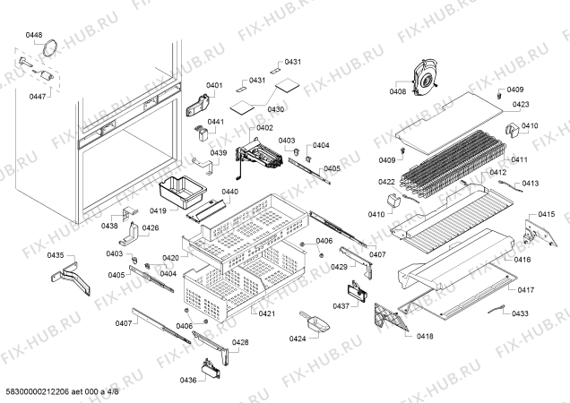 Схема №3 B30BB930SS Bosch с изображением Монтажный набор для холодильника Bosch 11028997