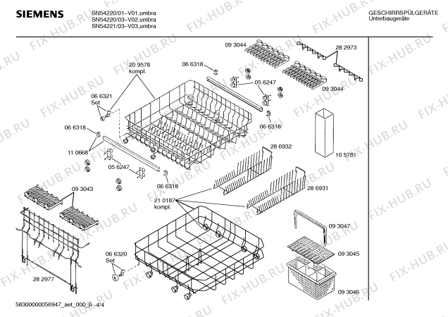 Схема №3 SN54221 с изображением Панель для посудомоечной машины Siemens 00289768