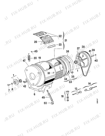 Взрыв-схема стиральной машины Marijnen CMT103 - Схема узла Tub and drum