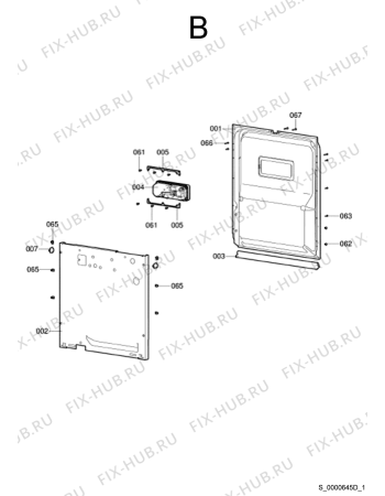 Схема №1 GSX 6402 с изображением Уплотнение для посудомойки Whirlpool 482000008424