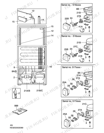 Взрыв-схема холодильника Electrolux ER8691B - Схема узла C10 Cold, users manual