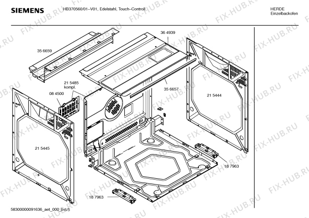 Схема №2 HB370560S с изображением Панель управления для плиты (духовки) Siemens 00438394