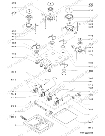 Схема №1 AKM 434/MR/01 с изображением Затычка для плиты (духовки) Whirlpool 481244039687