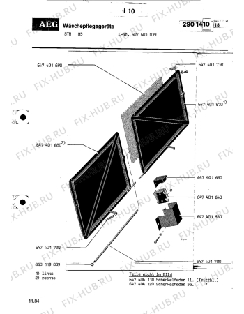 Схема №2 STANDBUEGLER 85 с изображением Винтик для стиралки Aeg 8996699006905