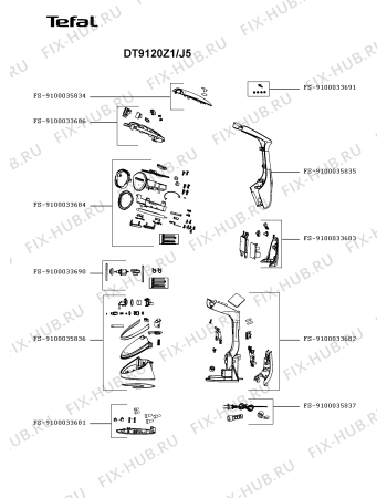 Схема №1 DT9120Z1/J5 с изображением Тэн для электроутюга Rowenta FS-9100033684
