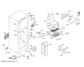 Схема №3 KDN45X00AU с изображением Дверь морозильной камеры для холодильной камеры Bosch 00681076