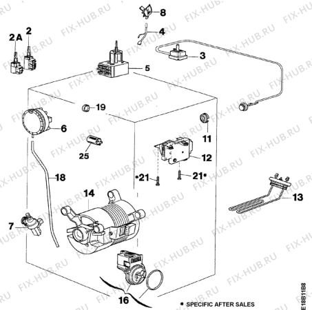 Взрыв-схема стиральной машины Zanussi TL782C - Схема узла Electrical equipment