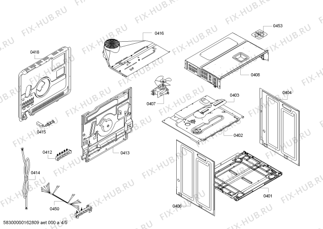 Взрыв-схема плиты (духовки) Bosch HBG56S551E H.BO.NP.L3D.IN.GLASS.B5/.X.E3_MCT/ - Схема узла 04