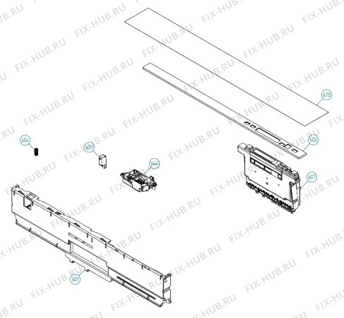 Взрыв-схема посудомоечной машины Asko D5893 US   -SS (340980, DW70.4) - Схема узла 06