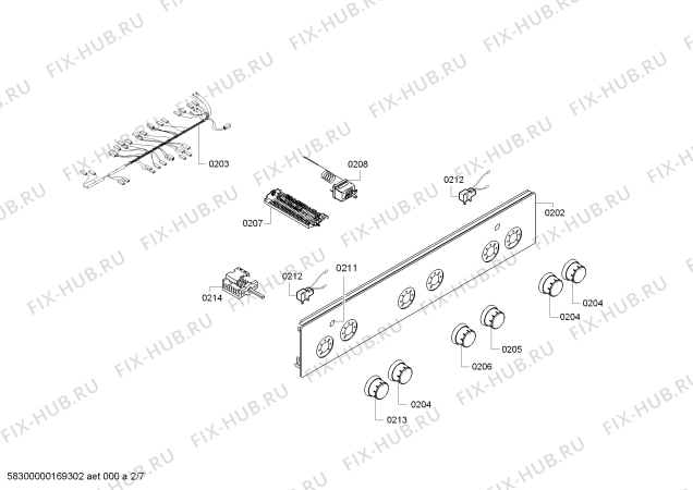 Схема №5 PACB521A20 с изображением Кабель для плиты (духовки) Bosch 00752159