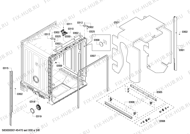 Схема №1 SHE6AF05UC с изображением Панель управления для посудомоечной машины Bosch 00683944