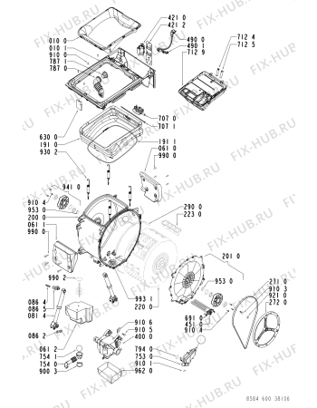 Схема №1 S 600 TL с изображением Обшивка для стиральной машины Whirlpool 481245214577