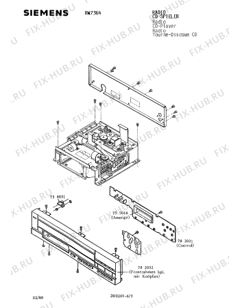 Схема №3 RW7364 с изображением Лазерный блок для звукотехники Siemens 00755021