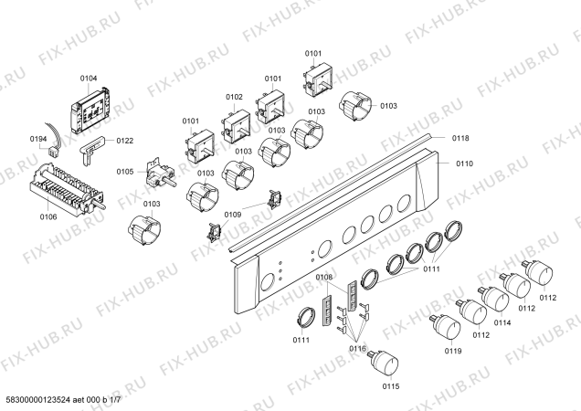 Схема №3 3CVX468B с изображением Кабель для духового шкафа Bosch 00611626