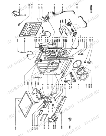 Схема №1 AWL 377 с изображением Электропроводка для стиралки Whirlpool 481940478903