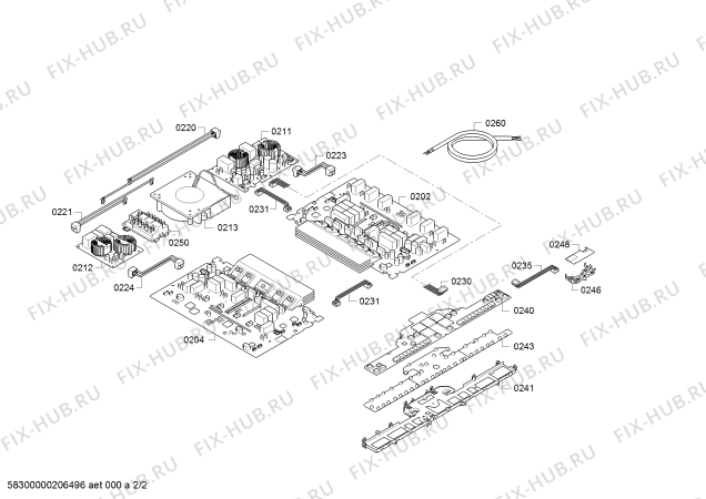 Взрыв-схема плиты (духовки) Siemens EX877LVV1E - Схема узла 02