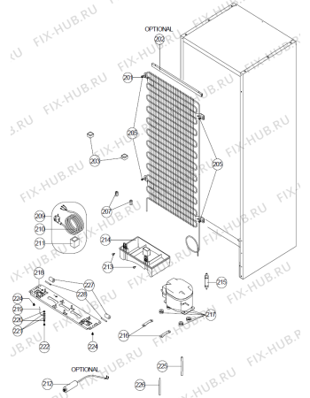 Взрыв-схема холодильника Upo RF111SX (377463, HZS35664) - Схема узла 04