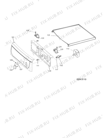 Схема №2 G73VUEX (F029343) с изображением Обшивка для стиральной машины Indesit C00095951
