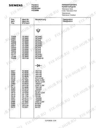 Схема №6 FS238V6 с изображением Инструкция по эксплуатации для жк-телевизора Siemens 00530914