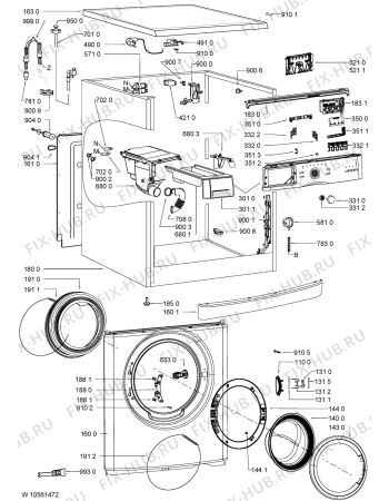 Схема №2 DLC 7001 с изображением Обшивка для стиральной машины Whirlpool 481010545739