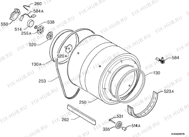 Взрыв-схема сушильной машины Zanussi TDE4234W - Схема узла Functional parts 267