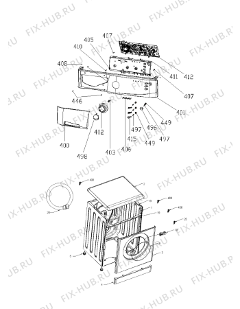 Схема №2 AWG 5081 с изображением Запчасть для стиралки Whirlpool 480111100032