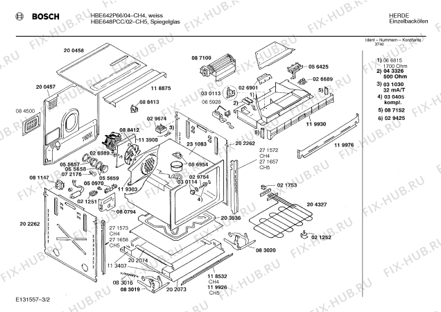 Схема №1 HBE642PGB с изображением Панель для электропечи Bosch 00270588