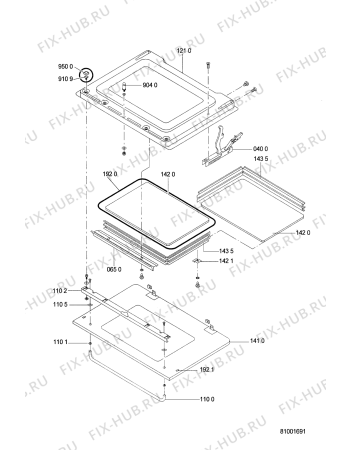 Схема №2 AKP 915/01 WH с изображением Обшивка для плиты (духовки) Whirlpool 481245248214