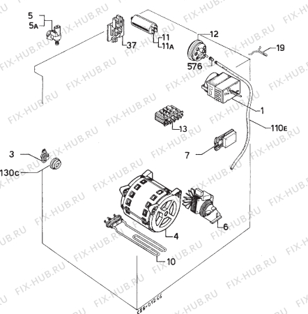 Взрыв-схема стиральной машины Zanussi FL815/A - Схема узла Electrical equipment 268