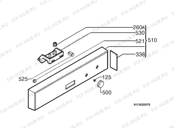 Взрыв-схема посудомоечной машины Zanussi ZDI6053N - Схема узла Command panel 037