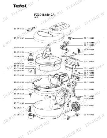 Схема №1 FZ301030/12A с изображением Микромодуль для электрофритюрницы Tefal SS-994040