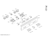 Схема №2 PHCB595F50 с изображением Панель управления для плиты (духовки) Bosch 00745445