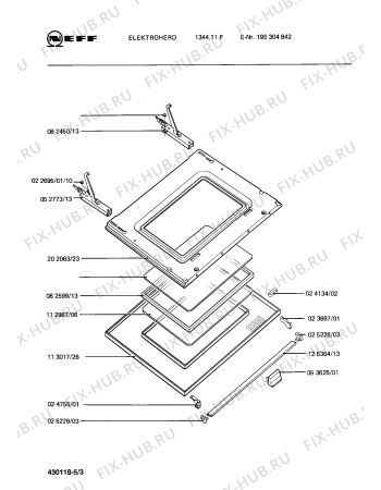Взрыв-схема плиты (духовки) Neff 195304842 1344.11F - Схема узла 03