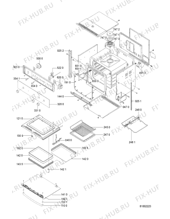 Схема №1 AKP 912 NB с изображением Панель для электропечи Whirlpool 481245359645