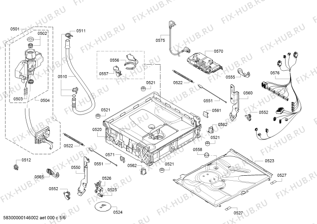 Взрыв-схема посудомоечной машины Siemens SK75M531EU - Схема узла 05