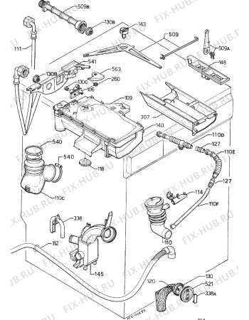 Взрыв-схема стиральной машины Zanussi ZJ124 - Схема узла Hydraulic System 272